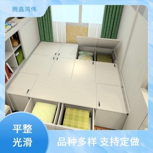 腾鑫鸿伟 轻奢风简约风 多功能卧室榻榻米 软装搭配